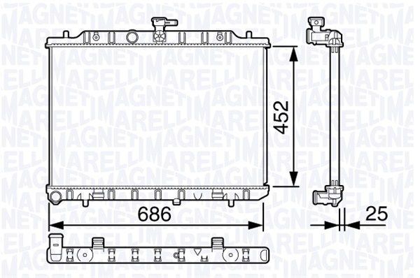 MAGNETI MARELLI Radiaator,mootorijahutus 350213135500